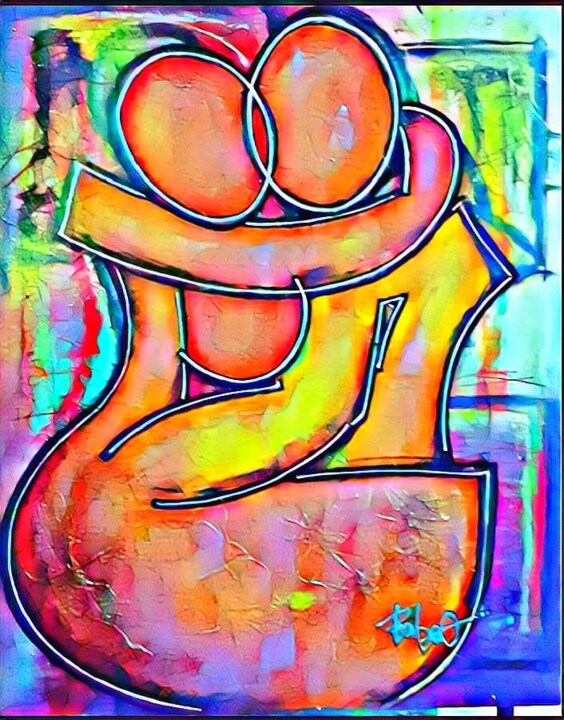 Painting titled "1. LOVE to LOVE (sé…" by Baboo Meliboo, Original Artwork, Acrylic