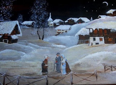 Peinture intitulée "HIVER" par Babou, Œuvre d'art originale,