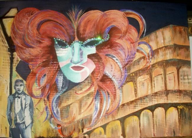 Pintura intitulada "VENISE" por Babou, Obras de arte originais