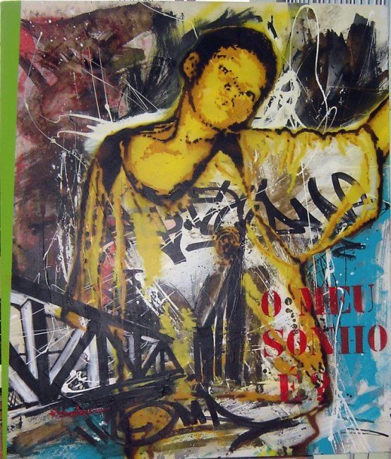 Painting titled "serie"At Society"" by Babu, Original Artwork