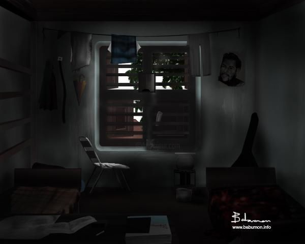 Digitale Kunst getiteld "my room" door Babumon Pt, Origineel Kunstwerk