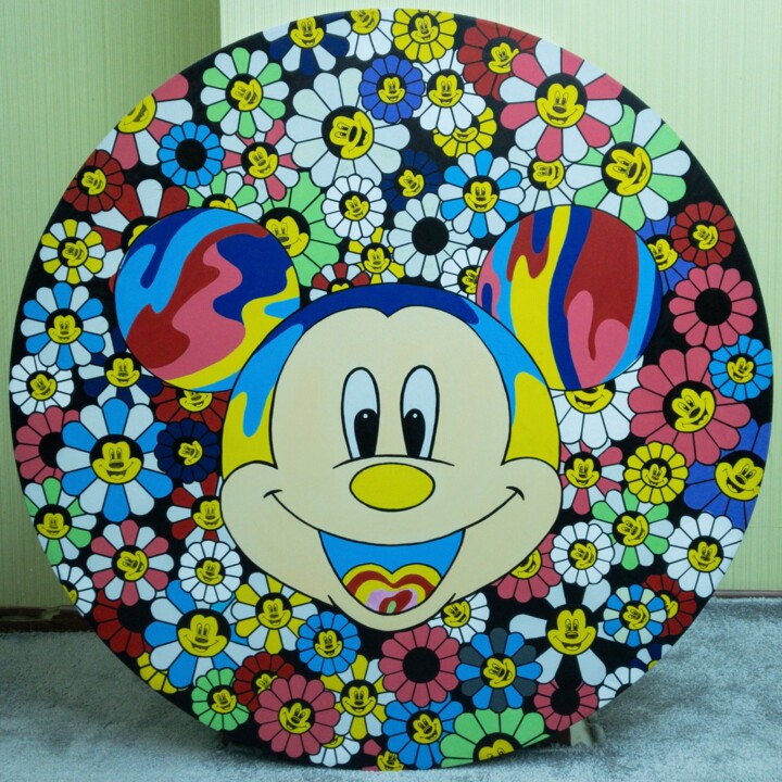 Painting titled "Fun Mickey" by Baby Tricksy, Original Artwork, Acrylic