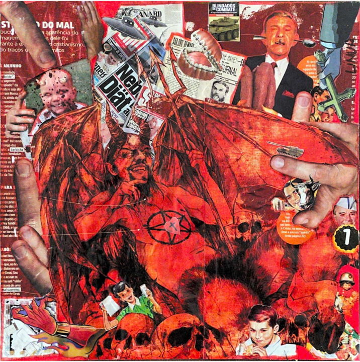 Collages intitolato "Originem" da Bárbara Bacelar, Opera d'arte originale, Collages