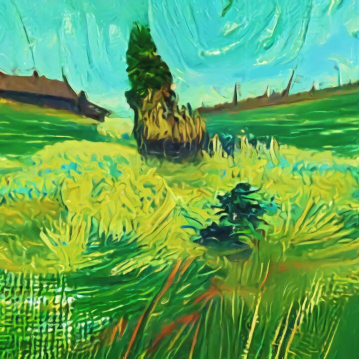 Wheat Field With Cypresses Paint By Numbers - Numeral Paint Kit