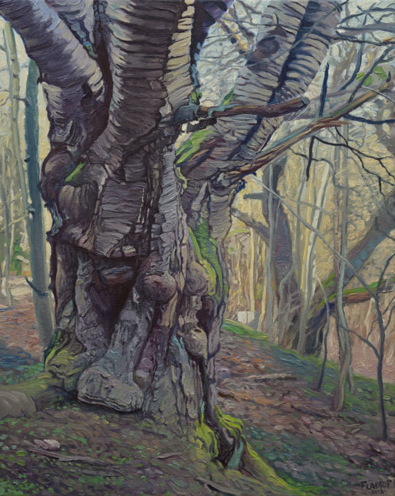 Malarstwo zatytułowany „Wild Trees III - By…” autorstwa Wojciech Pater, Oryginalna praca, Olej