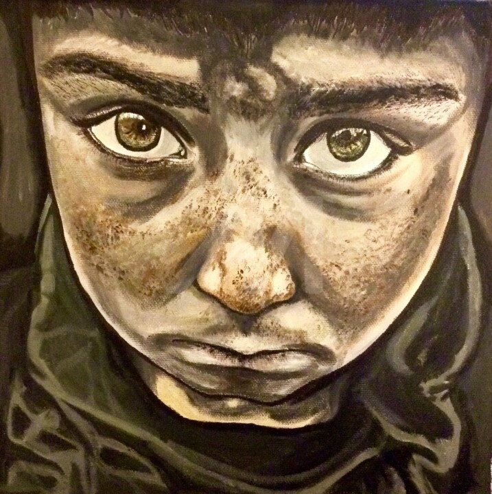 "Iranian boy" başlıklı Tablo Ro tarafından, Orijinal sanat, Akrilik