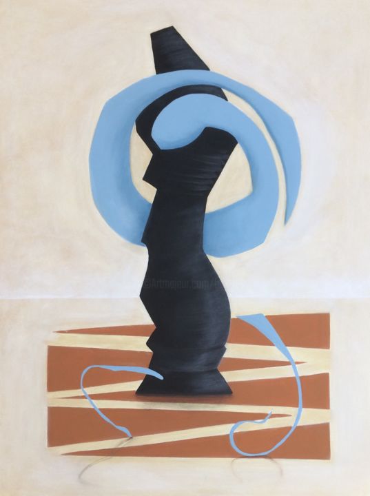 Malerei mit dem Titel "Schachfigur" von Baderart, Original-Kunstwerk, Acryl