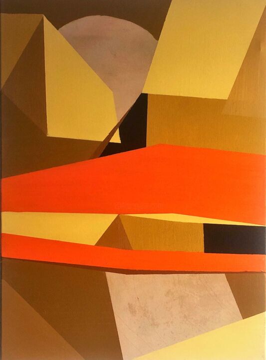 Malerei mit dem Titel "Shades of Desert" von Veronika Holiencin, Original-Kunstwerk, Acryl