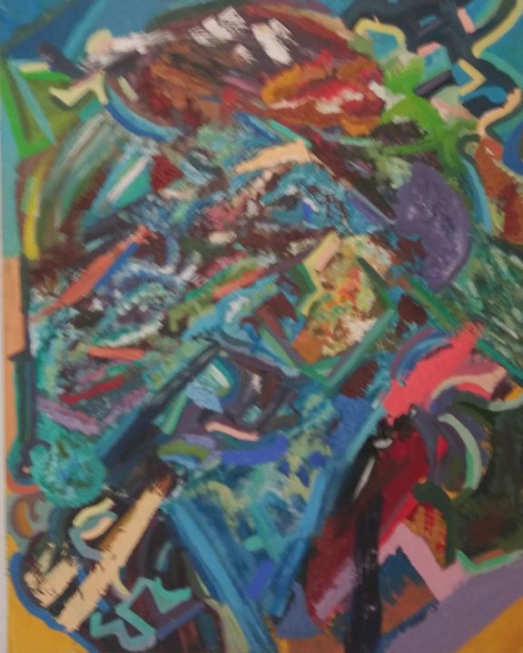 The Colorful Discovery On Great Jones St Painting By Bafkachan Artmajeur