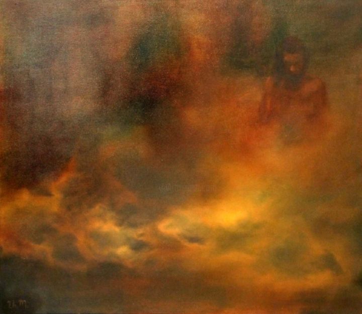 Painting titled "Apparition" by Agavni Bagdikian, Original Artwork, Oil