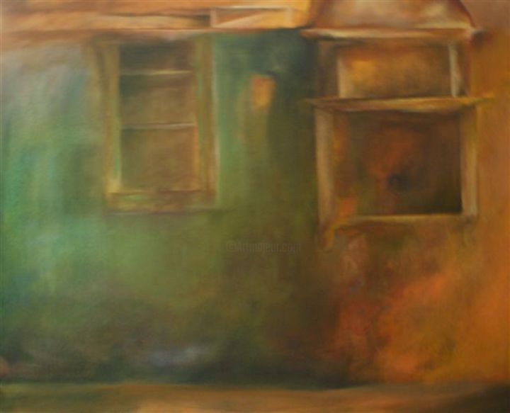 Painting titled "Manoir 3" by Agavni Bagdikian, Original Artwork, Oil