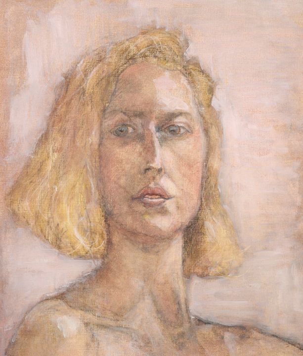 Painting titled "Juliette" by Barbara Guias-Vaquier, Original Artwork, Oil