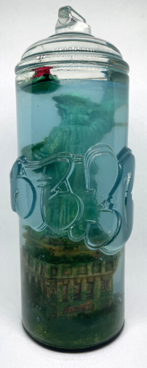 Sculpture intitulée "Fallen Liberty" par Baho, Œuvre d'art originale, Acrylique