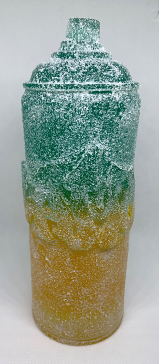 Sculpture titled "Ananas Candy" by Baho, Original Artwork, Resin