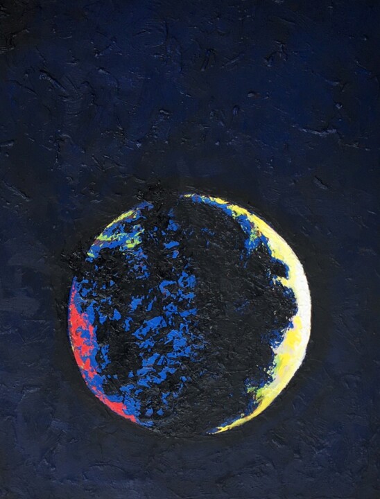 Pittura intitolato "TychoBrahe Exoplanet" da Bahram Berj Kafai, Opera d'arte originale, Olio Montato su Telaio per barella i…