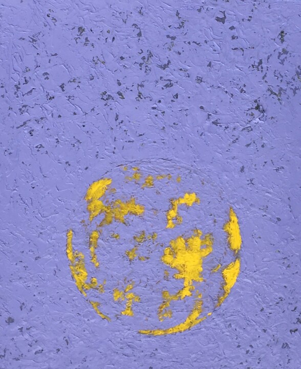 Pintura titulada "Ġgantija Exoplanet" por Bahram Berj Kafai, Obra de arte original, Oleo Montado en Bastidor de camilla de m…