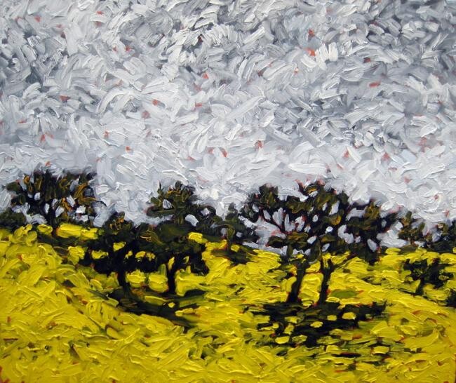 Painting titled "Storm" by Bahram Berj Kafai, Original Artwork, Oil