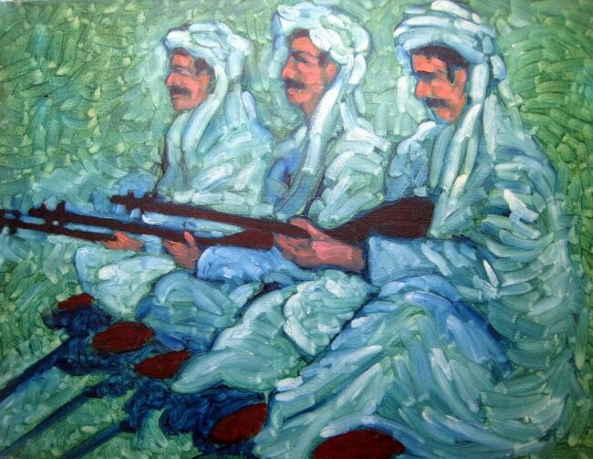 Painting titled "Tars Not Bombs" by Bahram Berj Kafai, Original Artwork