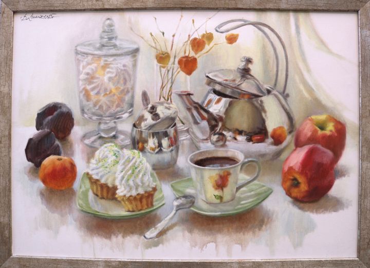 Painting titled "Morning" by baibalimane, Original Art, Oil