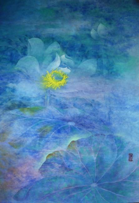 绘画 标题为“荷之梦-2” 由白果 曉, 原创艺术品, 油
