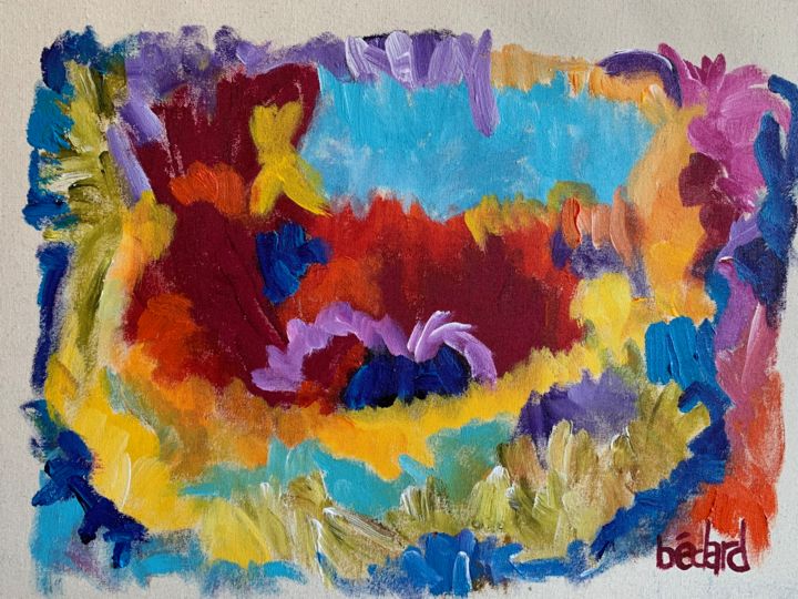 Peinture intitulée ""RED RIVER"" par Bailey Bedard, Œuvre d'art originale, Acrylique