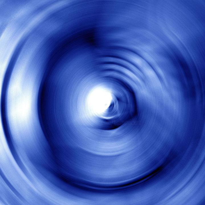 Arte digital titulada "CIRCLE/SQUARE - BLUE" por Vicent Creatik, Obra de arte original, Pintura Digital