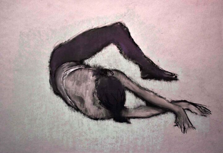 Drawing titled "Fatigue" by Sergey Bakin, Original Artwork, Pastel