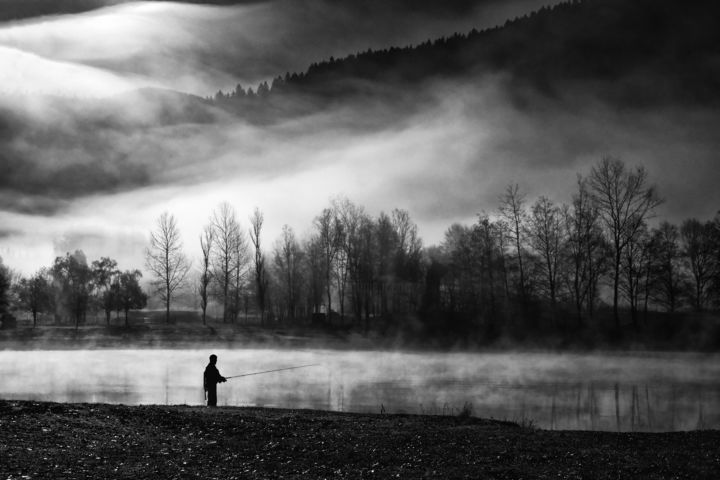 Photographie intitulée "Pêche fantôme" par Sylvie Pierrat, Œuvre d'art originale, Photographie numérique