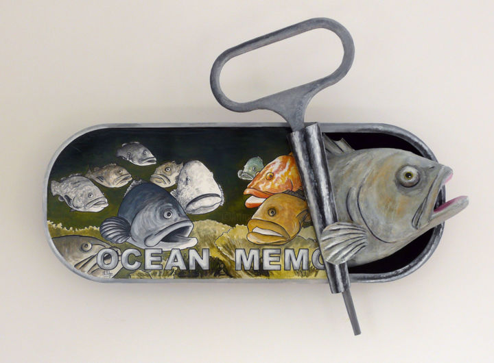 Escultura intitulada "Ocean Memories, mér…" por Philippe Balayn, Obras de arte originais, Papel machê
