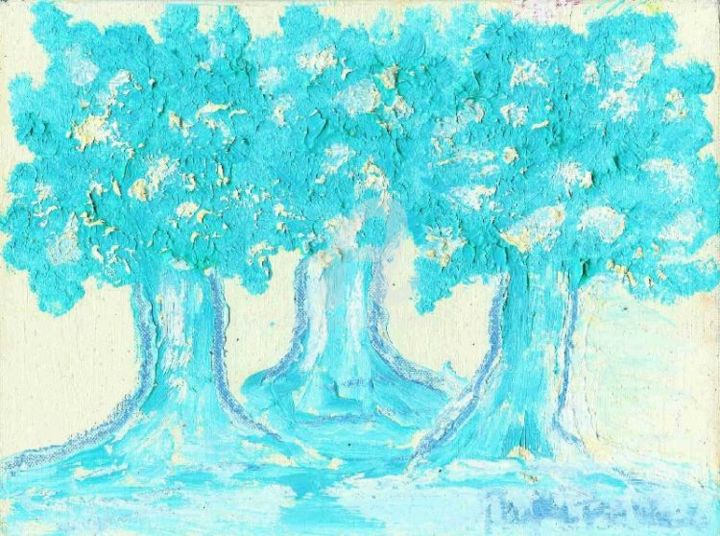 Painting titled "996-3Alberi-cm-2002…" by Anna Maria Ballarati, Original Artwork