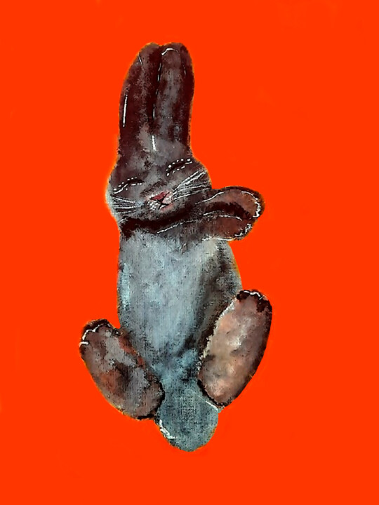 Arts numériques intitulée "Bunny/Rabbit" par Banama Arts, Œuvre d'art originale, Peinture numérique