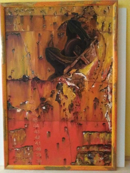 Pintura titulada "Corrosión" por Bango, Obra de arte original, Oleo