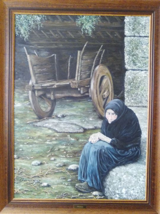 Painting titled "Nostalgia" by Bango, Original Artwork, Oil