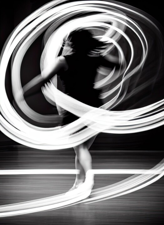 Цифровое искусство под названием "Spinning Away 5" - Bank3io, Подлинное произведение искусства, Цифровая живопись