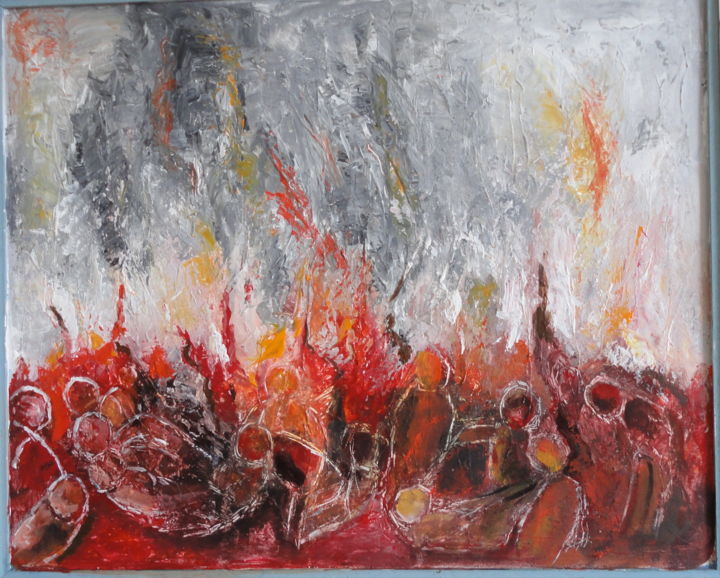 Malarstwo zatytułowany „Silence on tue” autorstwa Houbaba, Oryginalna praca, Akryl
