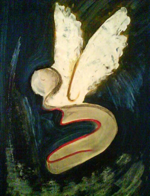 Painting titled "angel light" by Ban*S, Original Artwork, Acrylic