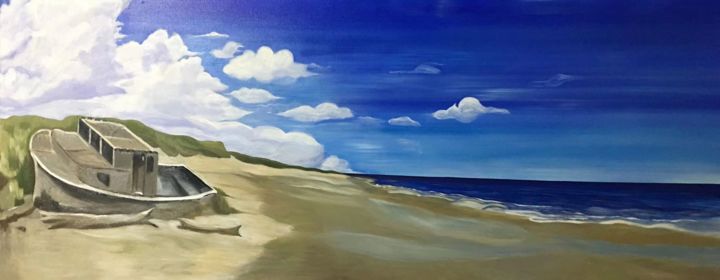 Картина под названием "Sea of Tranquillity" - Xueqi Bao 包雪琪, Подлинное произведение искусства, Масло