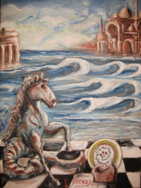 Painting titled "Costantinopoli tra…" by Andrea Palermo, Original Artwork