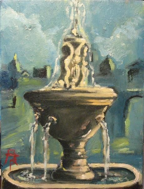 Painting titled "La fonte dell'etern…" by Andrea Palermo, Original Artwork