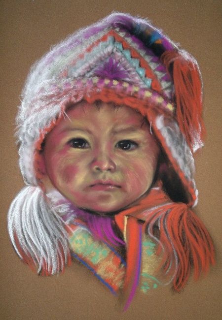 Painting titled "Niño" by Barahona, Original Artwork, Oil