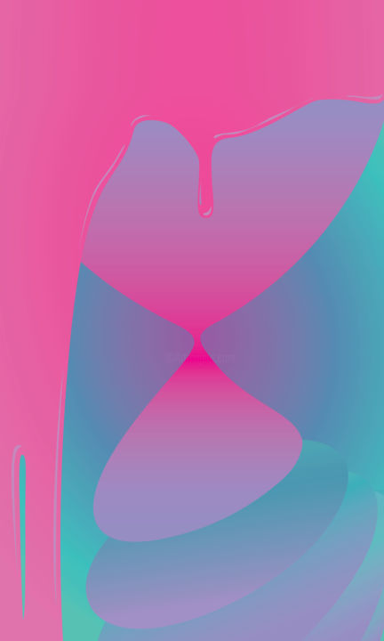 Digital Arts titled "#5. hourglass series" by Helen Baranovska, Original Art, Digital Painting