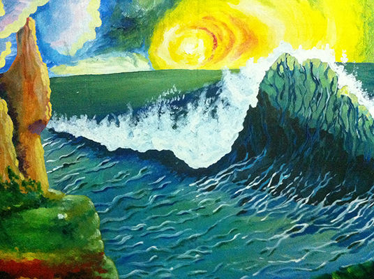 Painting titled "let the sun shine" by Barb Godinez, Original Artwork, Oil