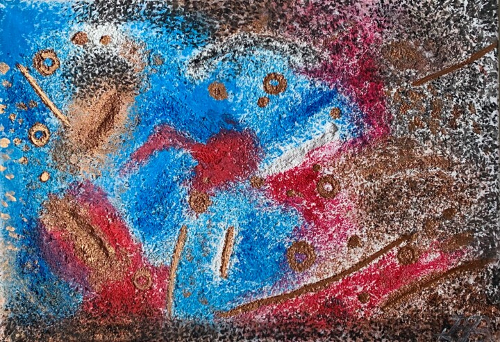 Ζωγραφική με τίτλο "Wild France" από Barbara Bozsa, Αυθεντικά έργα τέχνης, Ακρυλικό Τοποθετήθηκε στο Ξύλινο φορείο σκελετό