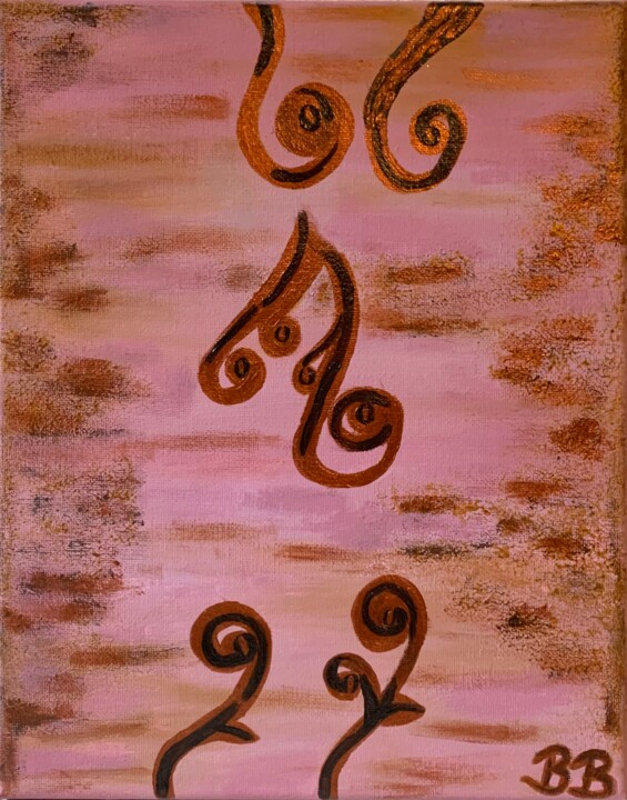 Painting titled "Sunrise" by Barbara Bozsa, Original Artwork, Acrylic Mounted on Wood Stretcher frame