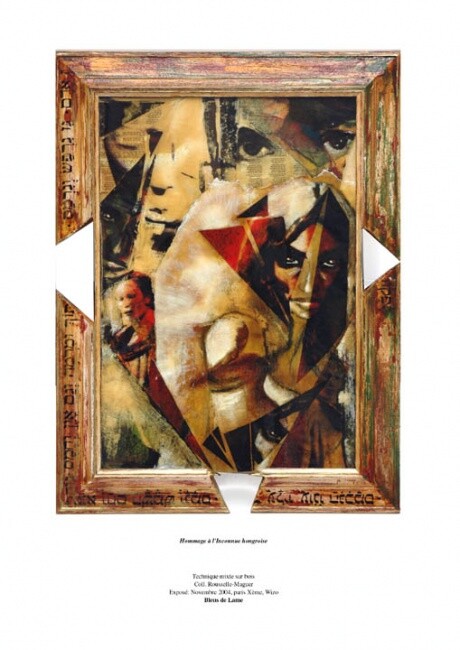 Pintura intitulada "Hommage à l'Inconnu…" por Barbara E.Lezmy, Obras de arte originais