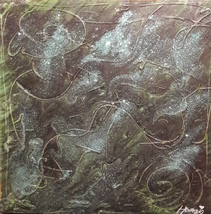 Peinture intitulée "scintillante...." par Barbara Girand, Œuvre d'art originale, Acrylique