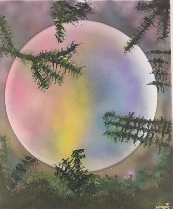 Peinture intitulée "solune." par Barbara Girand, Œuvre d'art originale, Acrylique