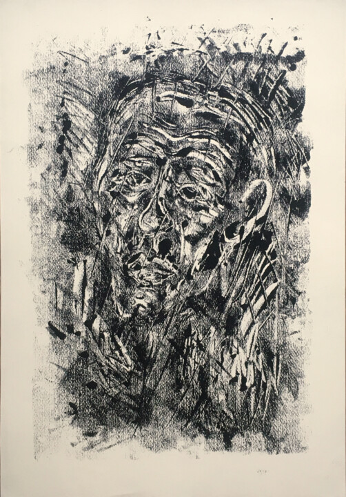 Dessin intitulée "Sens..." par Barbara Kosz, Œuvre d'art originale, Monotype