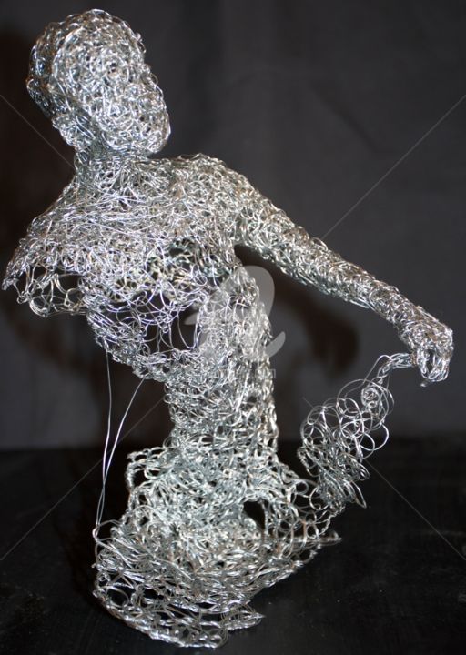 Скульптура под названием "le semeur de vent" - Barbara Lavenda, Подлинное произведение искусства, Металлы