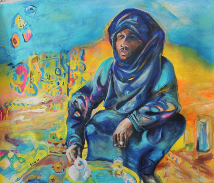 Peinture intitulée "Mohammed" par Barbara Low, Œuvre d'art originale, Acrylique